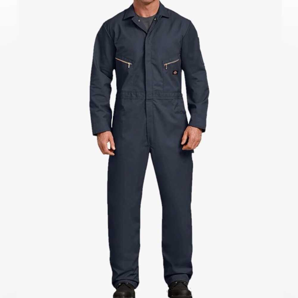 NWT Dickies Men’s 7 1/2 Ounce Twill Deluxe Long Sleeve Coveralls -Navy Blue XL